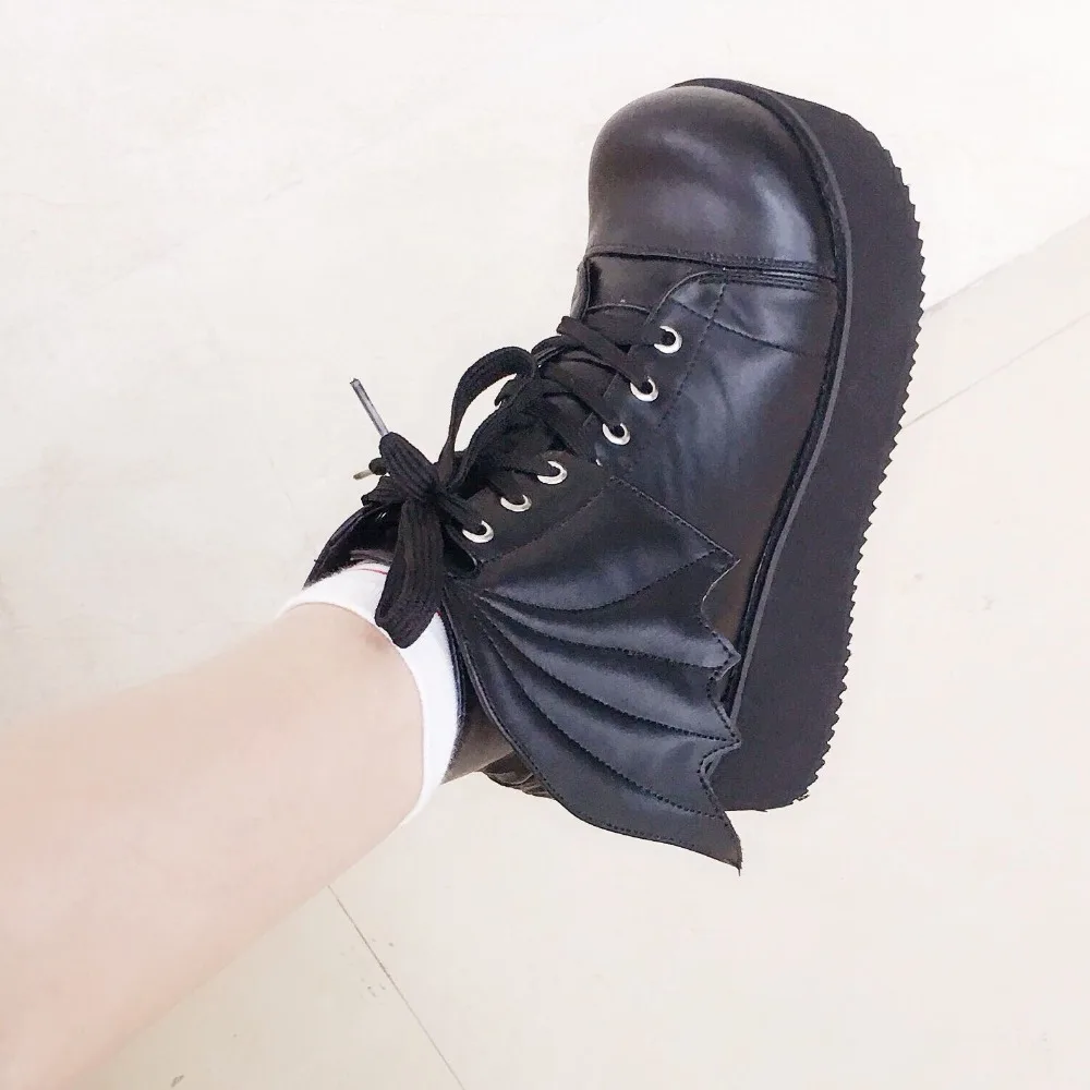 Sweet-Black-PU-Lolita-High-Platform-Party-Shoes-with-Wing-Halloween-Shoes-Custom-Tailor-Available-13