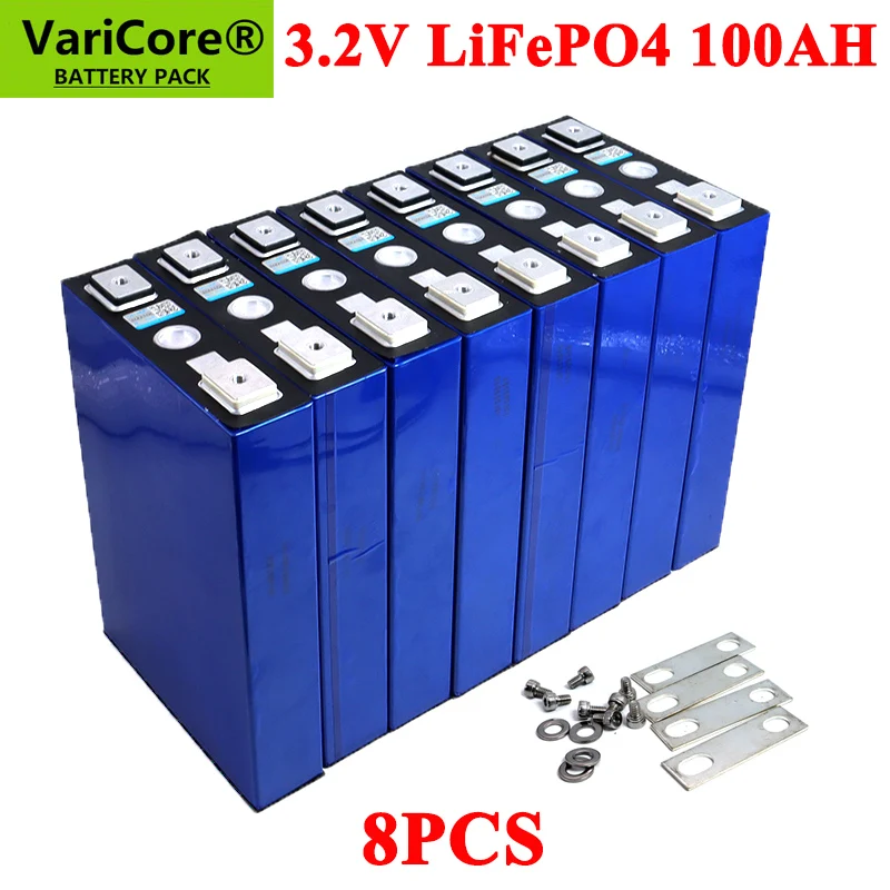 8 шт 3 2 V 100Ah LiFePO4 аккумулятор литий-железо-phospha DIY 4S 12V 24V 200A мотоцикл электромобиль