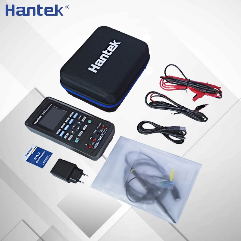 Hantek 3в1 цифровой осциллограф+ генератор сигналов+ мультиметр портативный USB 2 канала 40 МГц 70 МГц тестовый метр 2C42 2D42 2C72 2D72