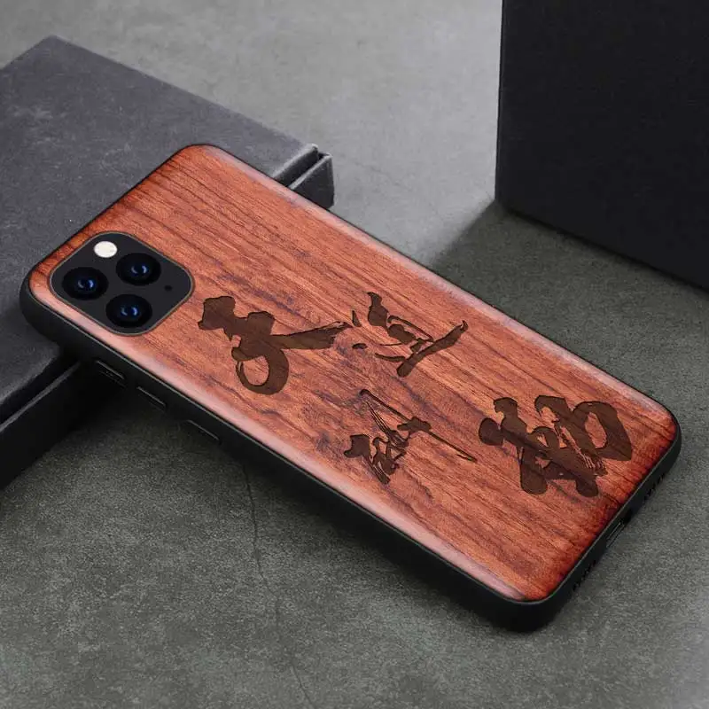 18 Деревянный чехол для телефона BOOGIC для iPhone 11 Pro Max Wood+ TPU чехол для iPhone XR X XS Max 7 8 6 6s plus тонкий деревянный чехол - Цвет: 18
