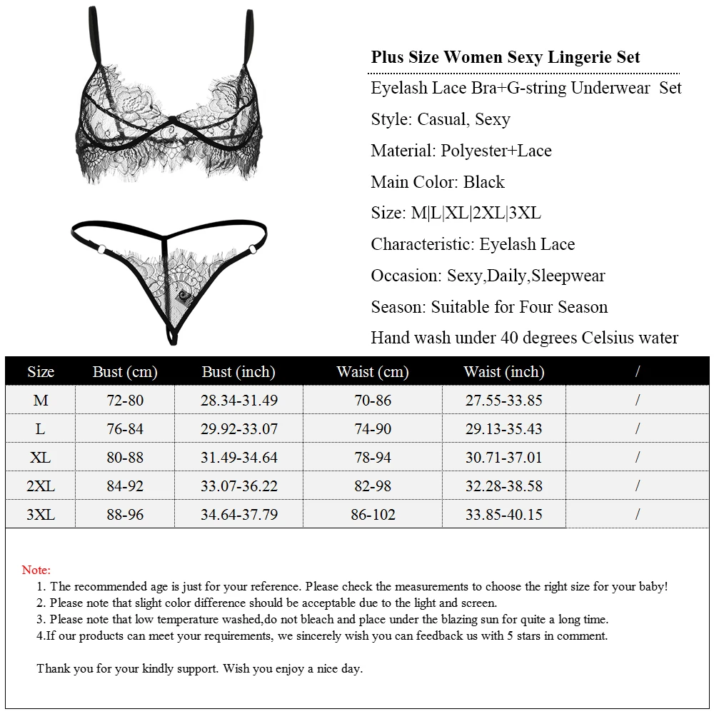 Erotic Lingerie Women’s Sexy Big Yards See-through Lace Underwear ...