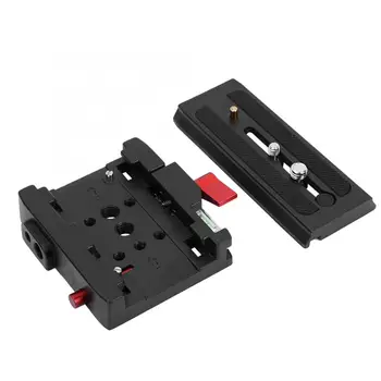 

Quick Release Aluminum Camera Tripod Plate Clamp with 1/4inch 3/8inch Screws for Manfrotto 501 500AH 701HDV 503HDV Q5