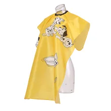 Мультяшная собака узор детская одежда для парикмахерской салон Прическа крышка Парикмахерская водонепроницаемая ткань для стрижки волос