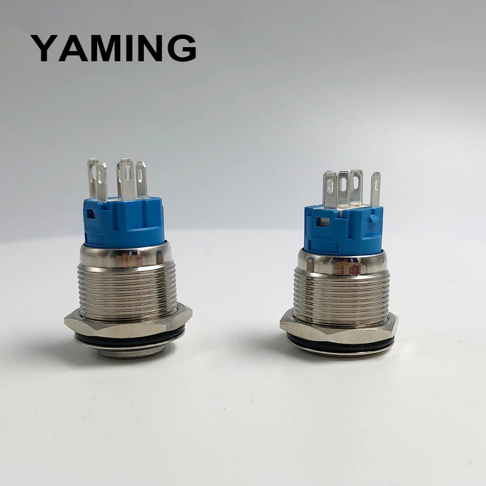 19mm Metal Push Button Micro Switch LED Lamp Momentary/self-locking ...