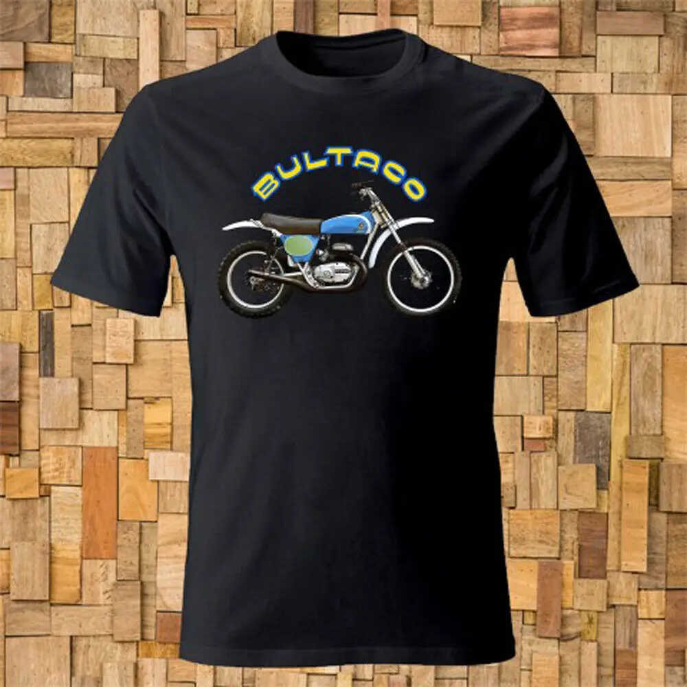 Bultaco Motorcycle Logo Men's Black T 