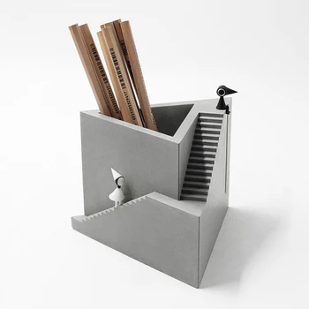 

Geometric Penholder Plaster Molds Succulent Plants Flowerpot Concrete Silicone Mold Cement Clay Craft Mould For Desk Decor