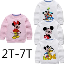 

Disney Children Clothes Sweatshirt Winter Print Mickey Donald Duck Baby Clothes Cute Cartoon Fashion Boy Girl Hoodies Round Neck