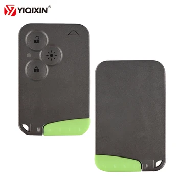 YIQIXIN custodia per chiave a distanza a 3 pulsanti Shell Fob Cover inserisci Smart Card piccola lama chiave per sostituzione Renault Laguna Espace