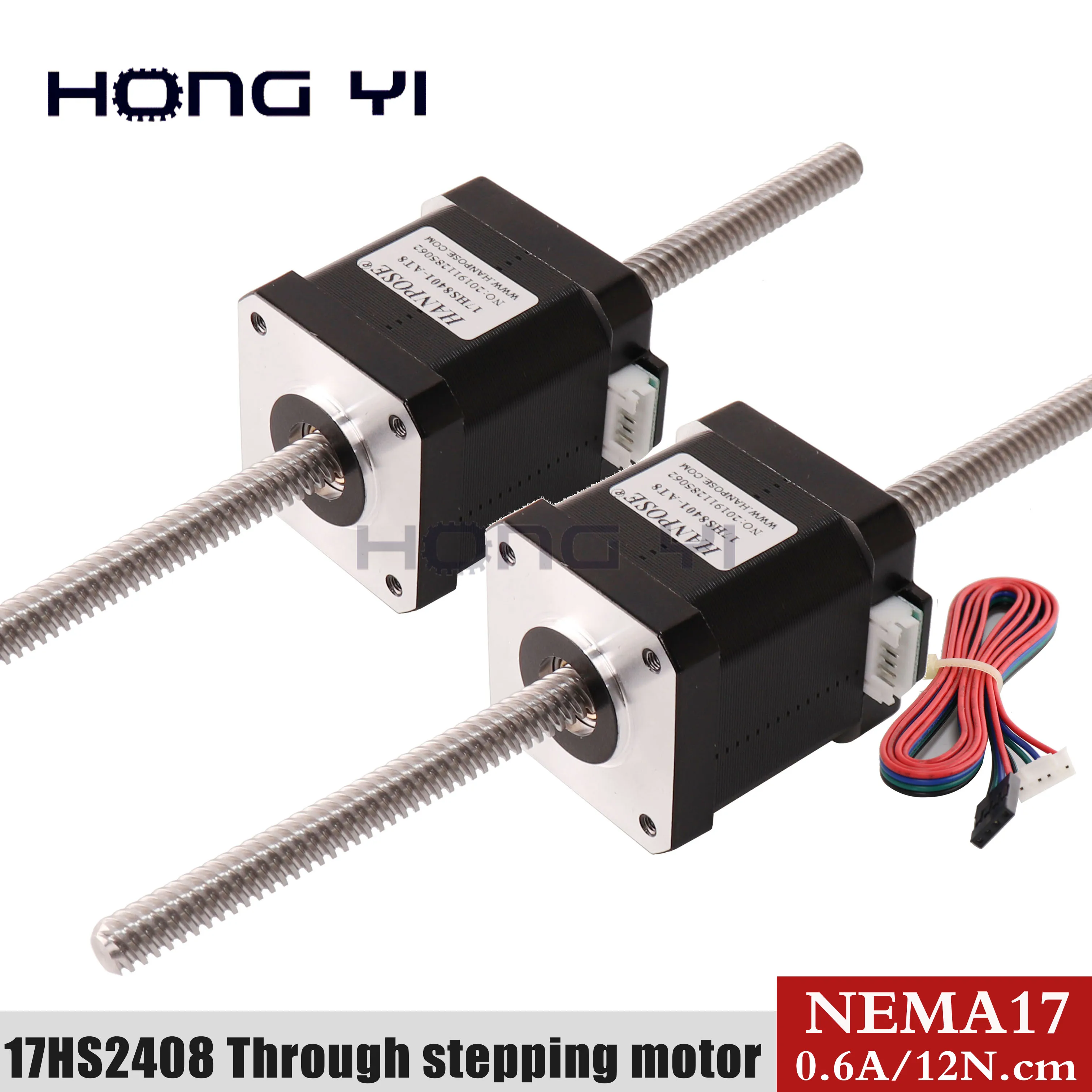 

Spot 42 penetrating stepper motor 17HS2408 linear stepper motor 100MM 200MM screw similar to cylinder movement
