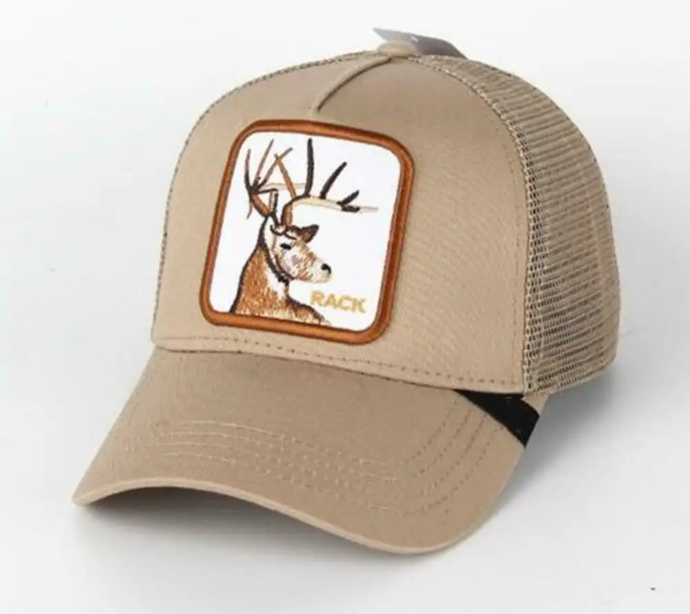 Новая летняя Кепка водителя грузовика, сетчатая бейсболка, хип-хоп кепка для мужчин, бейсболка с вышивкой, олень-хаки