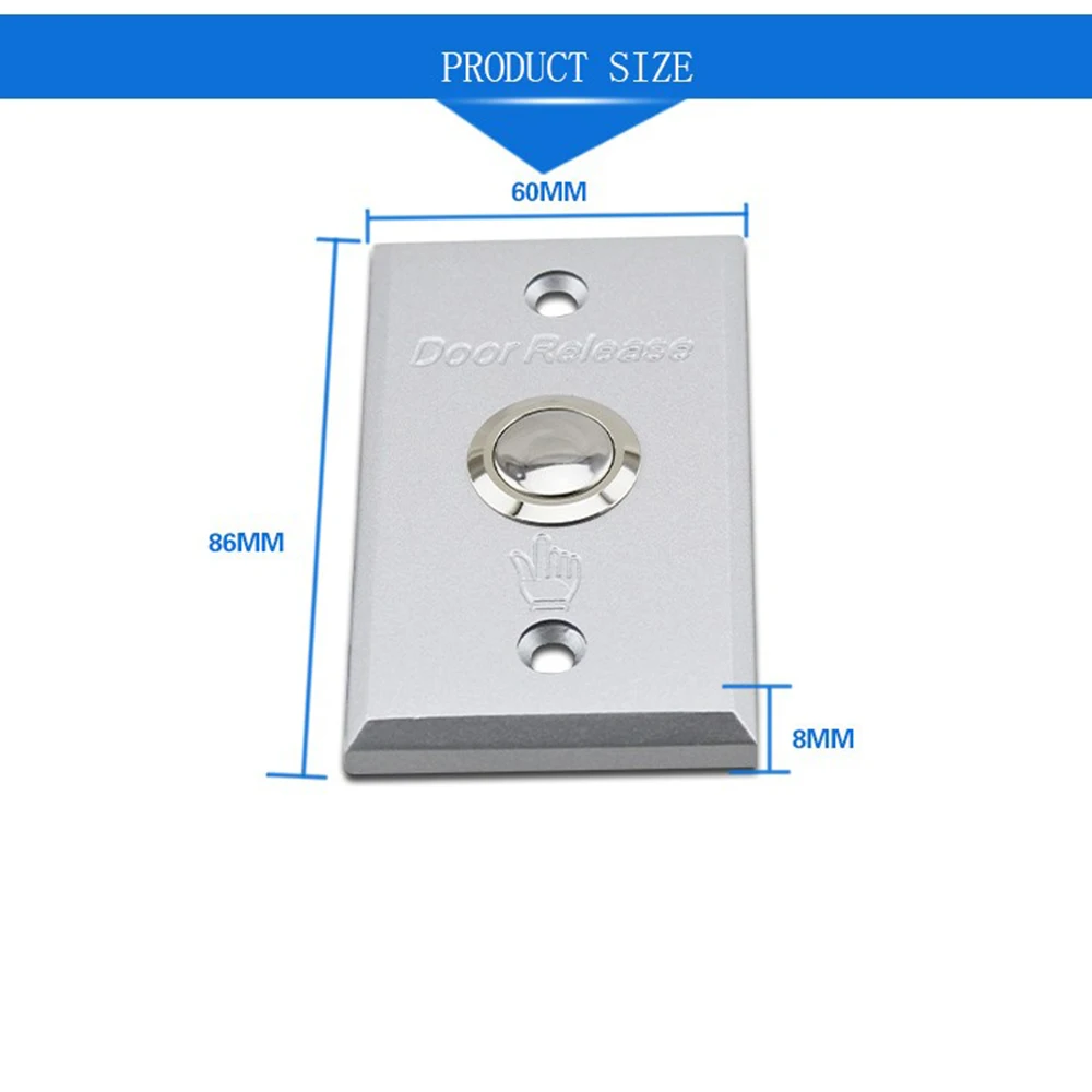 Door Access Control System Release Button Metal Auto Restoration Normally Open Push To Normally Close Panic Button 10 PCS