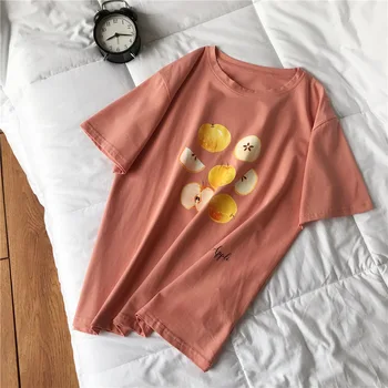 

Mooirue 2020 summer casual Tumblr funny korean style tee shirt women o neck new cotton summer top