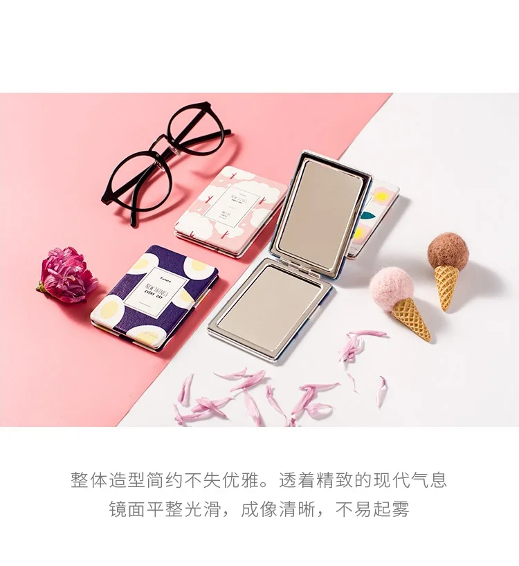 8210 Nacai Folding Makeup Mirror Travel Portable Folding Pocket Mirror Double Sided Mirror/Goddess BEEKING