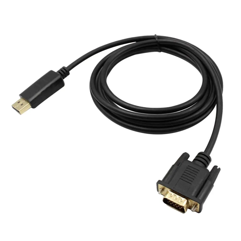 1,8 м Mini DisplayPort to VGA кабель адаптер Full HD 1080P папа-мама DP To VGA конвертер кабель для MacBook HDTV проектор