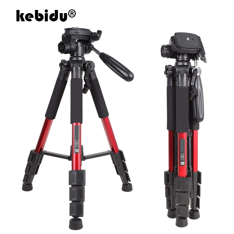 kebidu Q111 142cm/56" Lightweight Portable 5 Colors Camera Travel Tripod with Pan Head Monopod for SLR DSLR Digital Camera