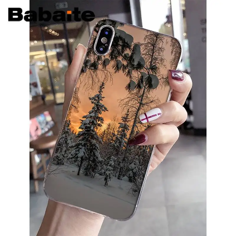 A15 Babaite красивый travek зимний восходящий узор чехол для телефона для iPhone 8 7 6 6S Plus X XS MAX 5 5S SE XR 11 11pro 11promax - Цвет: A15