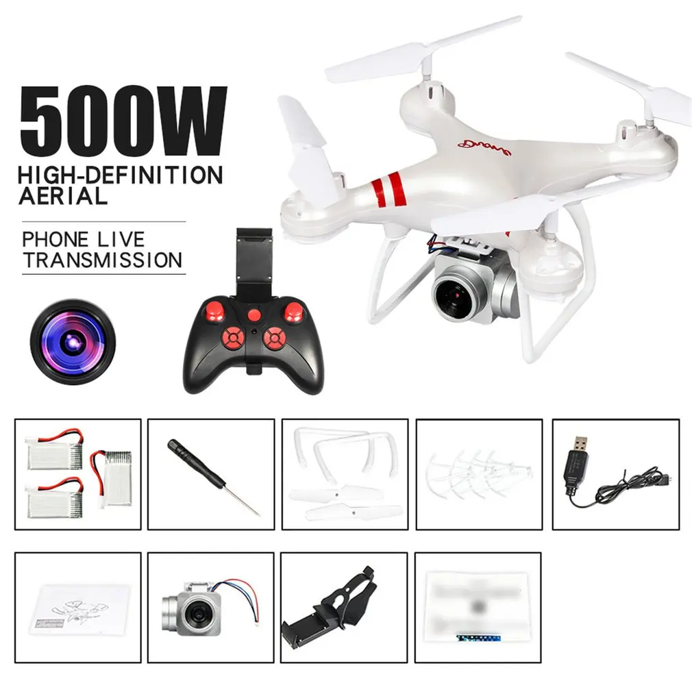 LF608 RC Drone Wide Angle Selfie Drone Professional Foldable Quadcopter with 5.0MP Camera& 3 Batteries VS KY601S HJ14 Drones