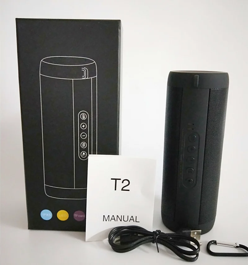 Black with box Водонепроницаемый Bluetooth динамик супер бас открытый портативный беспроводной динамик Колонка коробка Громкий динамик для iPhone samsung телефон - Цвет: Black with box
