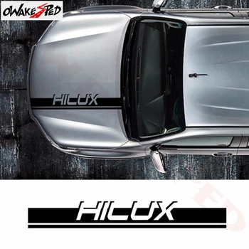 

Car Engine Cover Decor Decal Sport Stripes Styling Hood Sticker For-Toyota Hilux Revo Vigo Auto Body Exterior Accessories