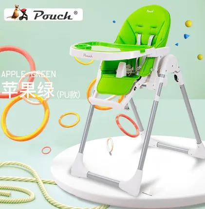 Детский стул, Многофункциональный стул, портативный стульчик для кормления, складной обеденный стул для ребенка, стул для еды, Детские обеденные стулья - Цвет: Apple green