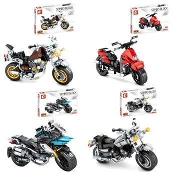 

1015Pcs DIY Moc Small Particles Simulation Motorcycle Building Blocks Model Creative Toys For Children Gift