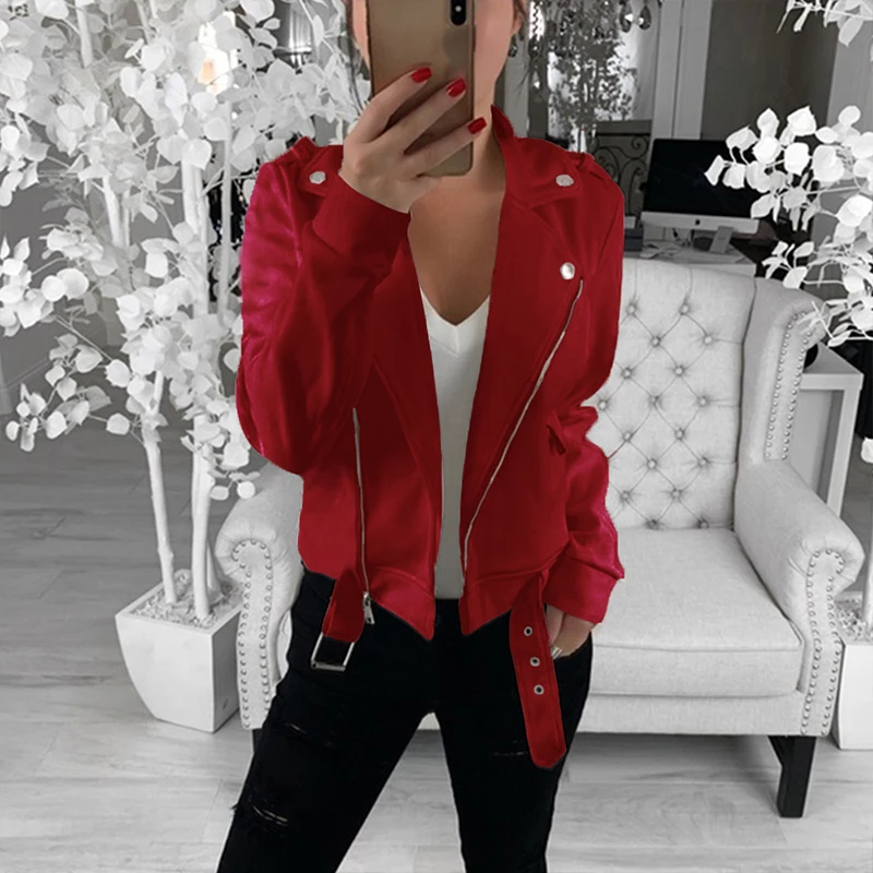 Very best  Autumn Winter Women's Bomber Jacket Casual Zipper Button Female Jacket Solid Plus Size Pockets Wome