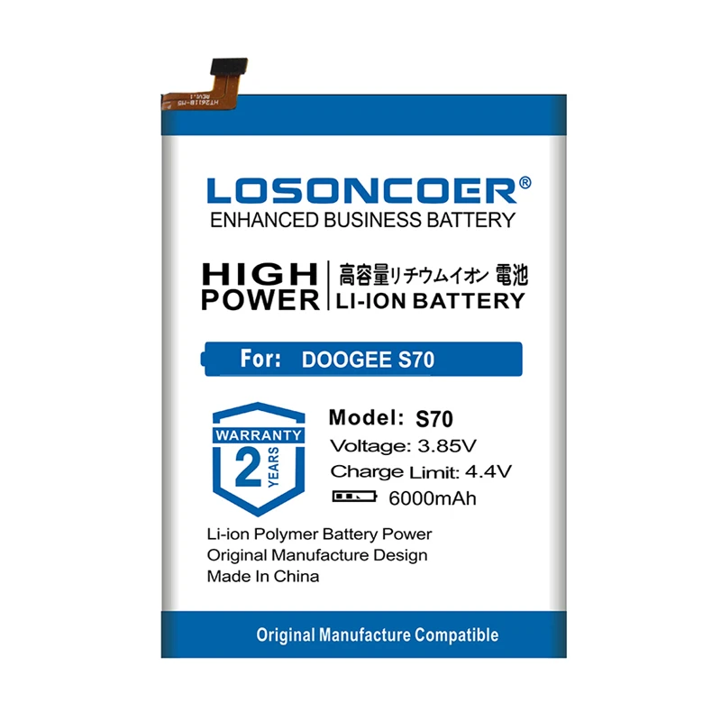 LOSONCOER 0 Cycle S70 6000mAh аккумулятор Для DOOGEE S70/S70 Lite аккумулятор высокой емкости для телефона