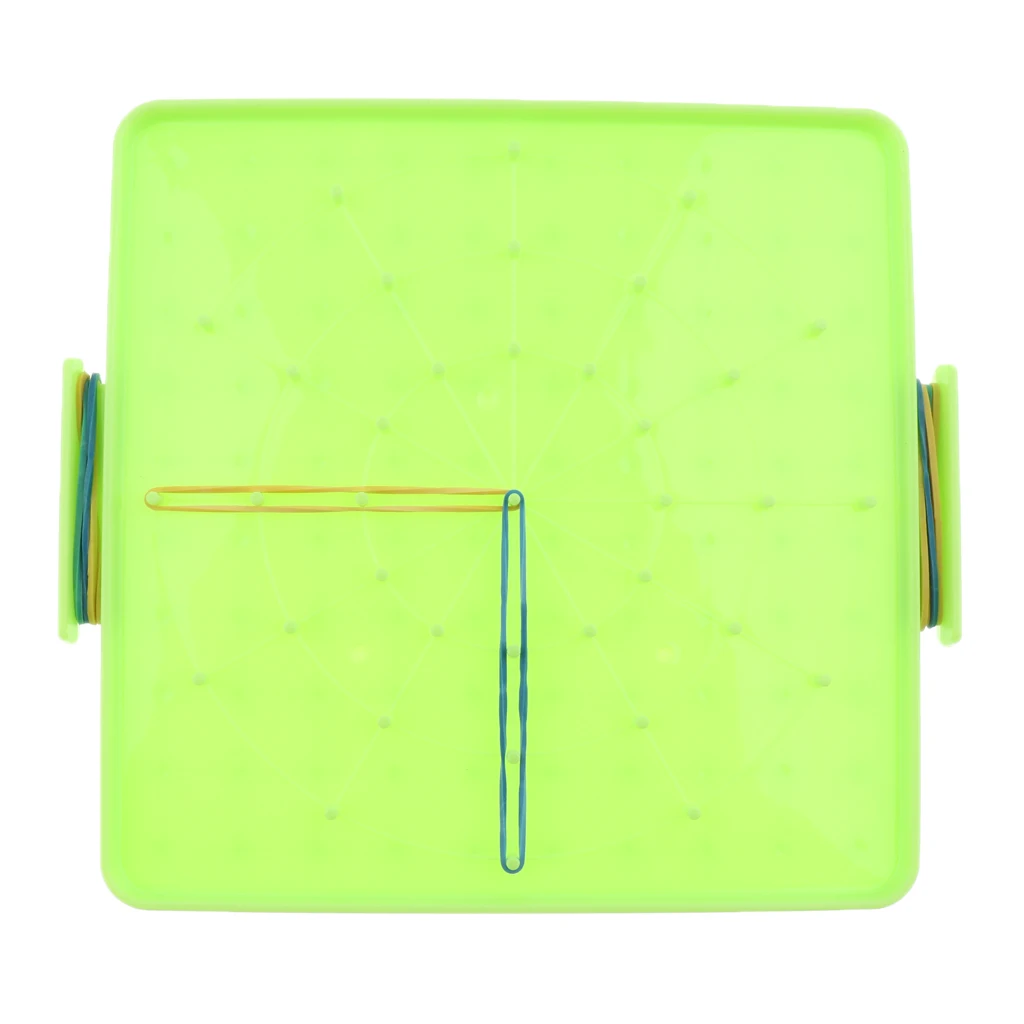 Montessori Geoboard Mathematical Board with Rubber Bands for Kids Graphical Educational Toys Early Development Toy