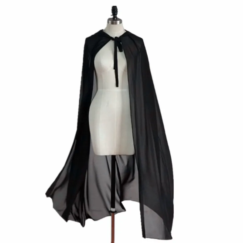 

Mingli Tengda Elegant And Beautiful Chiffon Long Shawl With Hat Cloak Stage Lace-up Women's Sunscreen Cape Wedding Bolero Shrug