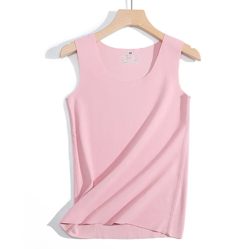 Korean Women Tank Tops Women Cotton Top Plus Size Woman Sleeveless Basic Tanks Tops Woman Stretch Camis Plus Velvet Back Vest