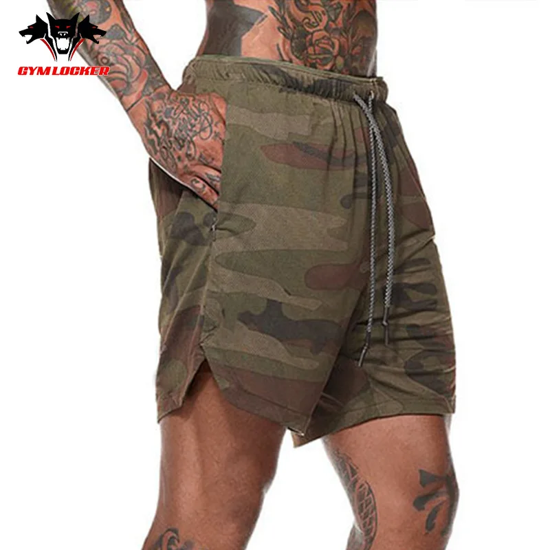 

Sports Shorts Men's Mesh Quick-Dry Muscle Fitness Running for Basketball Training Shorts Solid Color Light Board