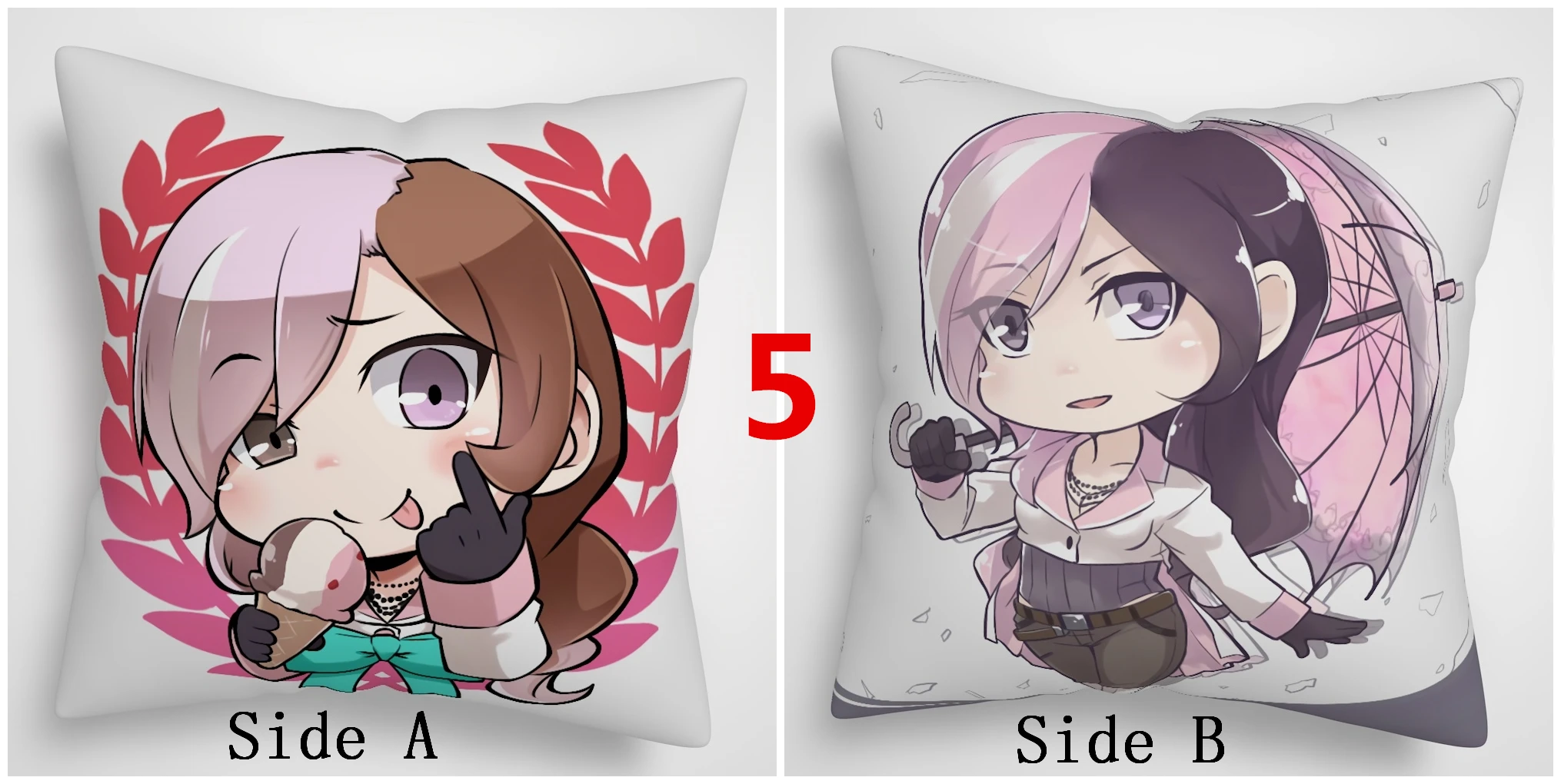 Suef Аниме RWBY ruby Weiss Jaune Pyrrha Nikos аниме Двусторонняя диванная подушка крышка - Цвет: 5