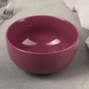 

Salad bowl "Emma", 450 ml, 13.8x7 cm, burgundy