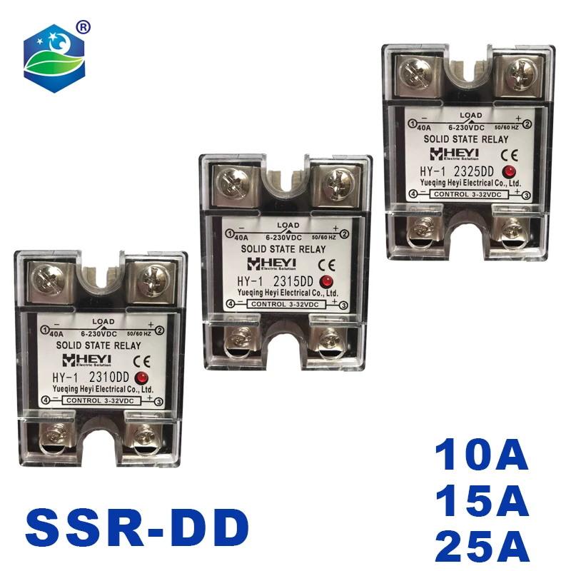 SSR-10DD 15A 25A 40A 50A 60A 75V 80A 90V 100A Однофазное фактически 3-32V DC TO 6/24V-230V твердотельное реле с