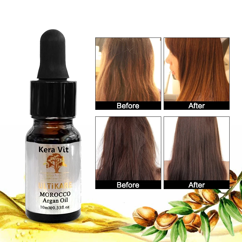 Cheapest and Smallest 2*pcs 10ml Moroccan Argan Oil Hair Treatment Deep Care and Nourish Smooth for Hair With Rich Nutrition