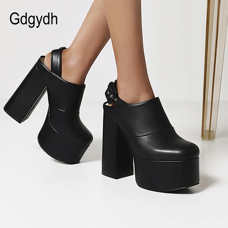 Gdgydh Women Cover Toe Back Strap Block 