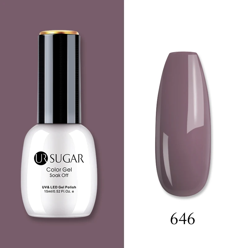Ur Sugar, 15 мл, Цветной Гель-лак, гибридный лак для ногтей, для маникюра, УФ-светодиодный Полупостоянный гель для ногтей, впитывающий Гель-лак, базовое верхнее покрытие