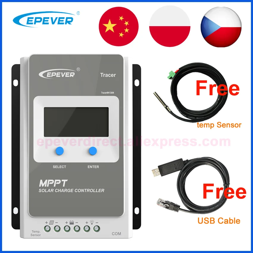 Контроллер заряда солнечной батареи 1210AN 2210AN 3210AN 4210AN 10A 20A 30A 40A MPPT 1210A 2210A 3210A 4210A LCD