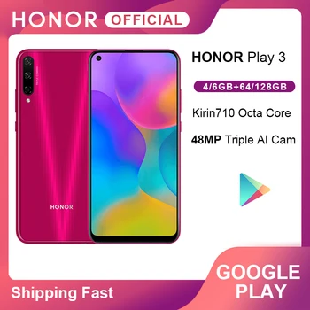 

Original Honor Play 3 64GB 128GB Kirin 710 F Octa Core Smartphone 48MP AI Triple Cameras 6.39" Android Mobile Phone Google Play