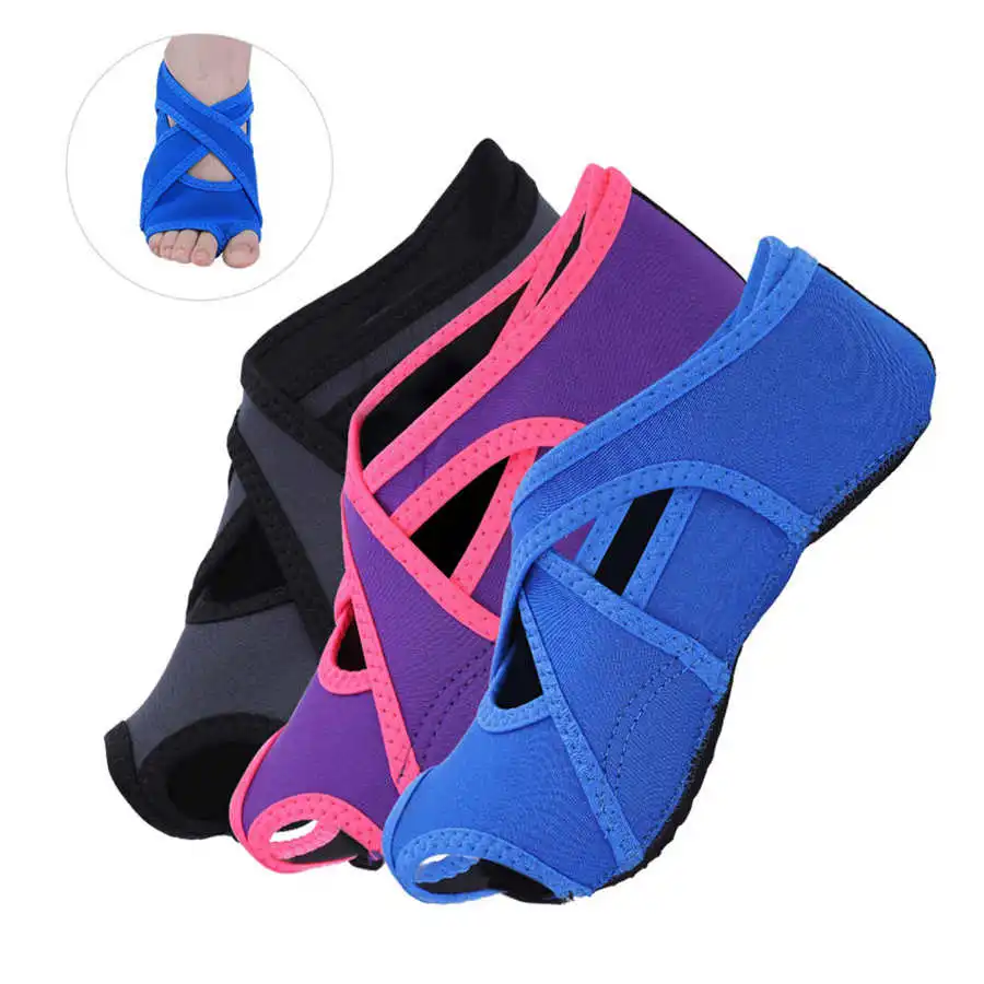 Men Women Socks Half Toe Non Slip Ladies Massage Sport Socks Half-fingers Neoprene Pilates Ballet Dancing
