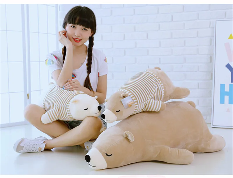 Kawaii туалетный белый медведь, плюшевая кукла, животные, плюшевые игрушки, детское супер-мягкое набивное, пригодное для носки, Подушка-медведь, подарки для детей