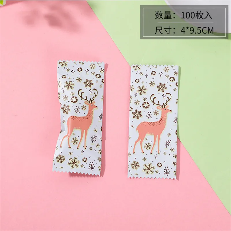 100 Stück/Lot DIY Handgemachte Nougat-Bonbon-Verpackungsbeutel Milchtaffel-Verpackung Lebensmittelverpackung Weihnachtsgeschenk Mini-Beutel – Detail 4