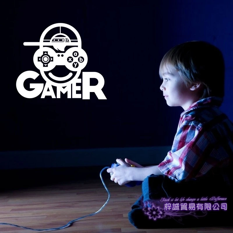 Геймерская наклейка Видео игровой контроллер Стикеры играть плакаты тематики