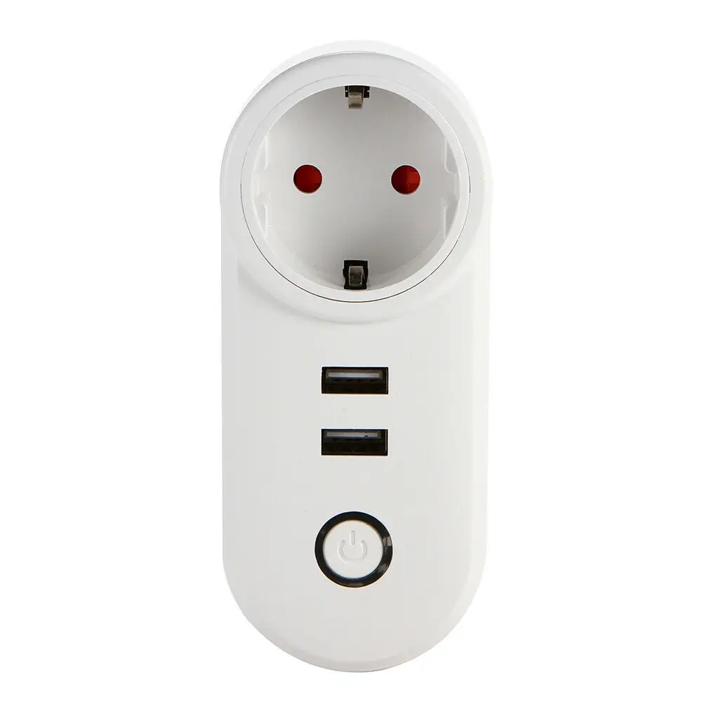 США ЕС Великобритания AU Smart Plug, WiFi Пульт дистанционного управления с Alexa, синхронизация включения/выключения питания Samrt Google Home Электрический двойной USB Голосовое управление
