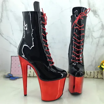 

Leecabe RED platform with Black patent upper 20CM Pole Dance shoes