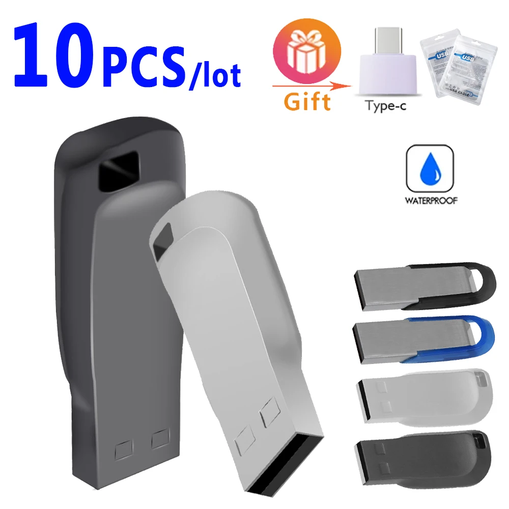 

10pcs/lot free logo USB2.0 flash disk metal pen drive key ring pendrive USB flash memory stick card 8GB 16GB 32GB 64GB 128GB USB
