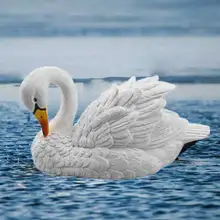 Floating White Swan Resin Simulation Swan Garden Landscape Gardening Decoration Non-toxic UV-resistant paint Swan