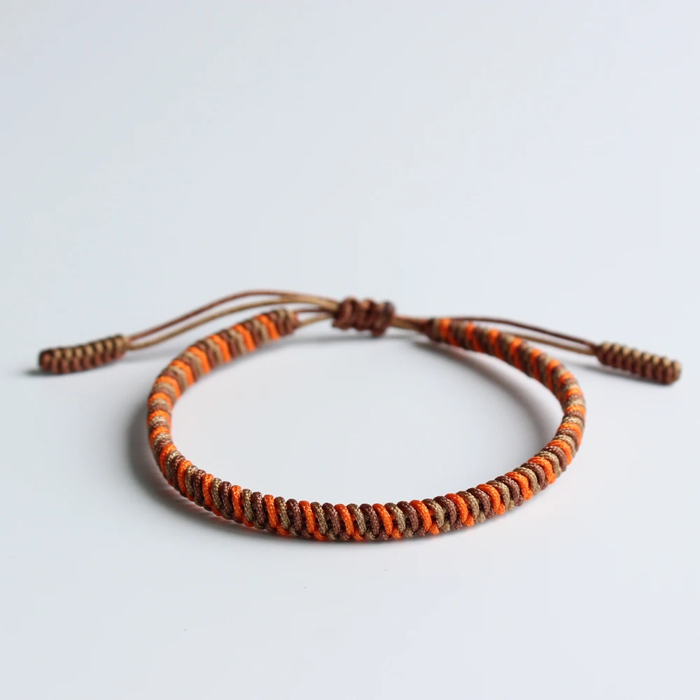 Eastisan Tibetan Buddhist Handbraided Knots Blessed Lucky Rope Bracelet For Man Women Thin Bangle Original Handmade Jewelry