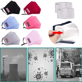 

Breathable Cotton Mouth maska Activated Carbon Filter Fabric Face Windproof Washable Mouth-muffle masken For Man Women Маски