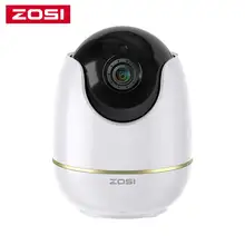 ZOSI-Cámara IP de seguridad inalámbrica para casa, red CCTV de vigilancia con audio bidireccional, monitor de bebé con infrarrojos, wifi, 1080P y 2.0MP